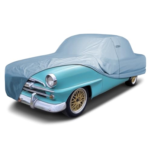 Image of iCarCover Premium Car Cover for 1954-1958 Plymouth Plaza 2-Door Station Wagon Heavy Duty Waterproof All-Weather Automobiles Custom Fit Indoor Outdoor UV Snow Protection Covers with Straps and Bag