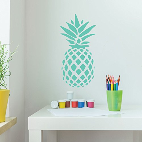 Customvinyldecor Pineapple Vinyl Wall Sticker | Hawaiian Home Decor Sticker For Bedroom, Office, Or Playroom | Small, Large Sizes | Black, Brown, Green #TOP1