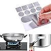 NentMent 30 Sheet Aluminum Foil Duct Tape Seals Pre-Cut Silver Metal Adhesive Duct Patches for HVAC Ductwork Sealing Dryer Vent Exhaust Duct Hose Copper Tube Furnace Kitchen Cookware Pots Pans Skillet #4
