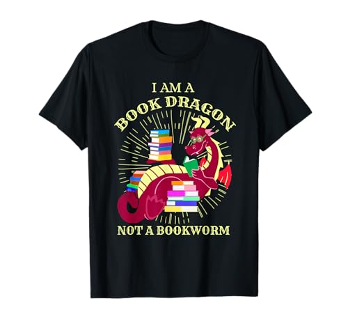 I'm A Book Dragon Not A Worm Librarian T-Shirt