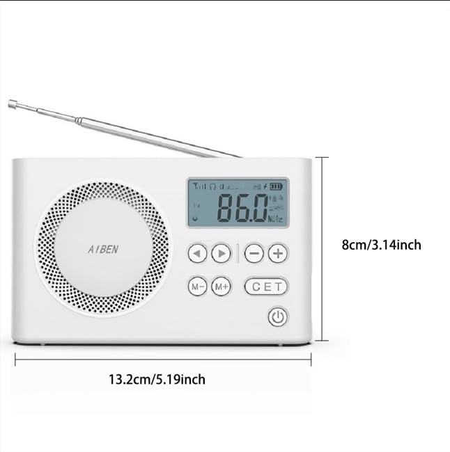 Miniatura 4 de Radio portátil de onda corta con la mejor recepción, transistor FM, para el hogar y al aire libre, pequeña radio portátil, conector para