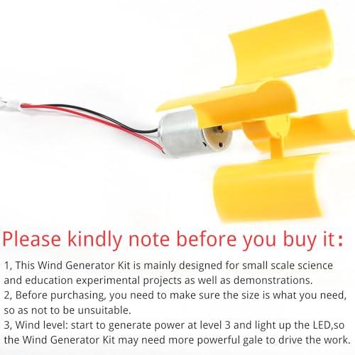 Jadeshay Windräder, Wind Strom Generator Mini Generator, Windkraftanlage Vertikal Windturbinen Bausatz DIY Lehrmodell