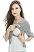 Bearsland Women's Long Sleeves False 2 Pieces Breastfeeding and Nursing Top,Gray,Medium,Gray,Medium