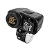 Dcolor - Cargador USB para motocicleta de 12 V a 5 V,para moto, de 2,1 A, 12 V,Con voltímetro, indicador LED, termómetro.