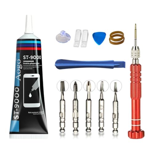 Kit de reparación de pantallas de celular, pegamento para pantallas de smartphones, pegamento para pantallas de celulares, carcasas traseras, etc., negro, 50 ml