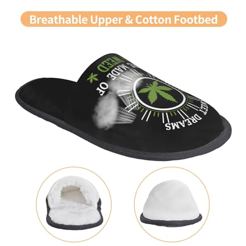 Sweet Dreams Are Made Of Weed Slippers For Women Men Cozy Indoor And Outdoor Slip On Slippers Fuzzy House Shoes4