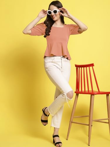 Image of Fabflee Women's Solid Regular Fit Top