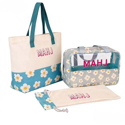 Set de 3 Bolsas para Mahjong de Lona con Forro