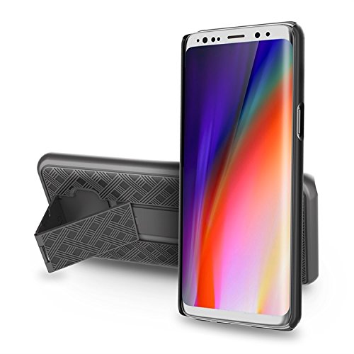 Bekase Galaxy S9+ Plus Case, (Tm) Hard Shell Holster Combo Matte Finish Protective Slim Case For Samsung Galaxy S9+ Plus With Kickstand And Locking Belt Swivel Clip (Black) #TOP6