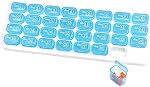 Monthly Pill Organizer Once a Day, 31 Day Pills Organizer Box, Compartments Portable Case for Travel, Month Pill Cases Medicine Organizer for Vitamin Pills Fish Oil