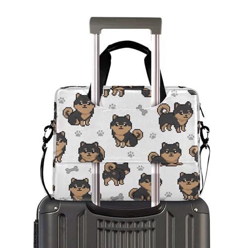 Funda para portátil con diseño de cachorro Pomerania, 13-15.6 pulg miniatura 3