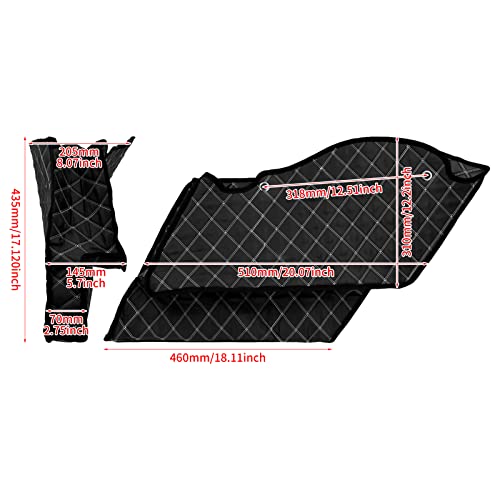 Forros para alforjas estiradas de moto con costura blanca 5'' miniatura 3