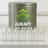Glasfilter Tips – 7er Set Wiederverwendbare Glastips 12mm x 30mm mit Metall-Aufbewahrungsdose – Hochwertiges Borosilikatglas, Leicht zu Reinigen