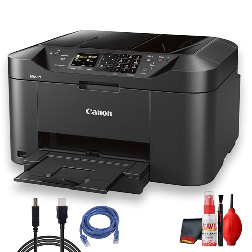 Image of Canon MAXIFY MB2120 Wireless Home Office All-in-One Inkjet Printer for Home Office, Small Business, Labels and Efficient Wireless Printing (0959C002) + Printer Cable + Cleaning Kit + More (7pc Bundle)