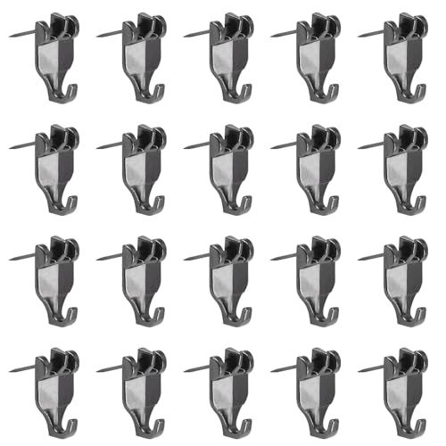 Image of Heavy Duty 20Pcs Nail-Free Picture Hangers Easy Tool-Free Drywall Art Hanger Hooks for Photo Frame, Small Mirrors, Artworks (Black)