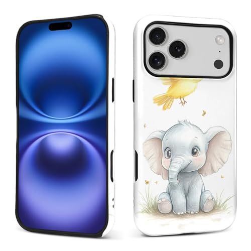 Coque iPhone 17 Pro Max robuste anti-rayure motif oiseau jaune mignon - 2