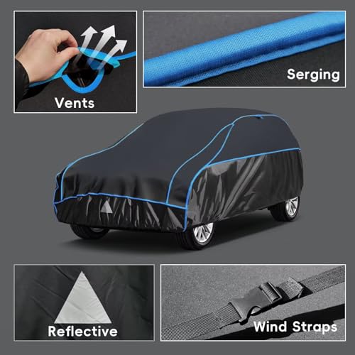 Image of Hail Protector Car Cover for SUV, Anti Hail Car Covers Thick Multi-Layered EVA Outdoor, Hail Proof Car Cover All Weather, Hail Protection Padded Fit Large SUV Jeep (Length 202 to 211 inch)