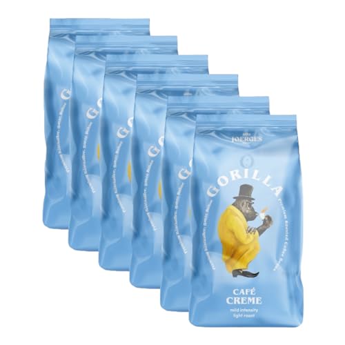 Joerges Gorilla Café Creme 6x 1000g | 100{70e3f4e30c964b647724ab4f60b4c05b023b64b77f9ea3d29e98a447fa1bd085} traditionelle Arabica-Bohnen | Ideal Vollautomaten Crema harmonisches Aroma | geringer Koffeingehalt helle Röstung | Vorratspackung Joerges Gorilla Café Creme 6x 1000g | 100{70e3f4e30c964b647724ab4f60b4c05b023b64b77f9ea3d29e98a447fa1bd085} traditionelle Arabica-Bohnen | Ideal Vollautomaten Crema harmonisches Aroma | geringer Koffeingehalt helle Röstung | Vorratspackung