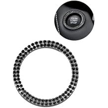 1 pcs Car Bling Crystal Rhinestone Engine Start Ring Decal,Key Ignition Knob Bling Ring, Bling Car Interior Accessory for Women, Universal for Vehicle Black