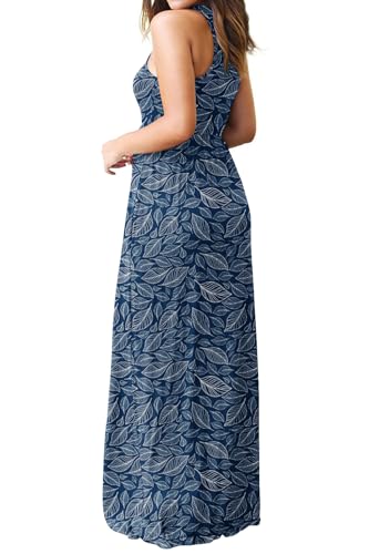 Image of DEARCASE Women's Sleeveless Summer Maxi Dress with Pockets,Beach,Vacation