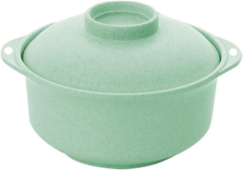 2 Pc Instant Noodle Bowls with Lids Soup Hot Rice Japanese Food Container Tableware Bowl(Gray)