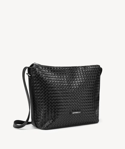 Image of NEWBELLA Tote Bag for Women, Vegan Leather Crossbody Shoulder Bag, Top Handle Satchel Purse for Work, Travel, Daily Use (Black-4)
