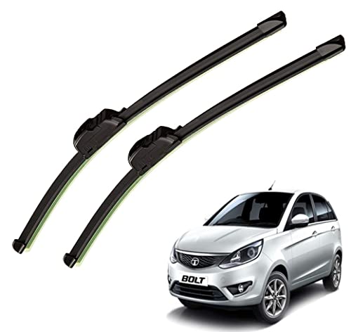 Image of Auto Hub Car Wiper Blades Compatibility With TATA Bolt - Set of 2 Pcs (D-24,P-14)