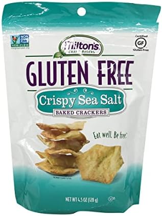 Milton’s Gluten Free Crackers (Crispy Sea Salt). Crispy & Gluten-Free Grain Baked Crackers (Single Pack, 4.5 oz).