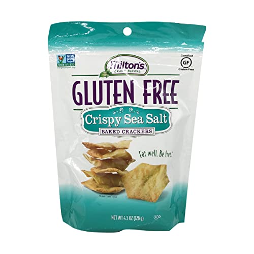Milton’s Gluten Free Crackers (Crispy Sea Salt). Crispy & Gluten-Free Grain Baked Crackers (Single Pack, 4.5 Oz). #TOP30