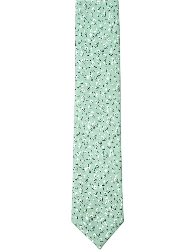 Image of BELLUNO Men's Cotton Floral Skinny Tie, 2.5 inch Width, with Gift Box