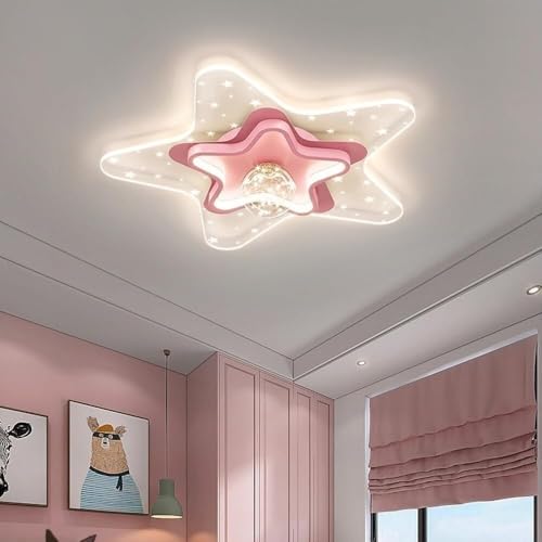Plafonnier LED acrylique moderne rose de 55 cm à couleur variable - 3