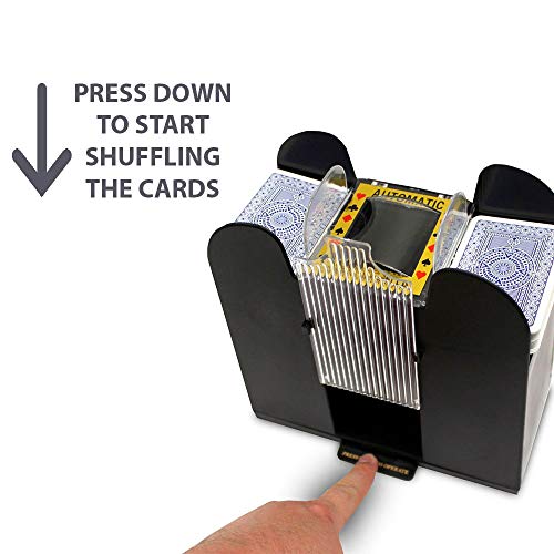 Belmaks 6 Deck Automatic Card Shuffler Great For Home & Tournament Use For Classic Poker & Trading Card Games Professional Cards Shuffling Machine #TOP2