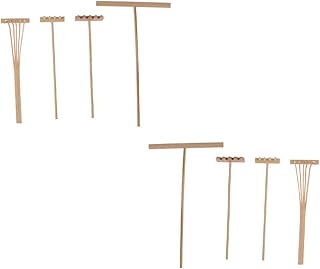 8Pcs Kit Mini Ferramentas de Ancinho Ancinho de Jardim de ??o Zen Feng Shui Decora??o Pequena Mesa de Ancinho de Jardim Ferramentas de de Ancinho Mini