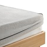 クモリ(Kumori) ボックスシーツ キング 暖かい フランネル 「極暖シリーズ」 持続温感 冬用 マイクロファイバー 吸湿発熱 なめらか 毛布タッチ 静電気防止 単品売り 洗える 敷き布団カバー ベッドシーツ マットレスカバー ベッドカバー 180X200cm グレー
