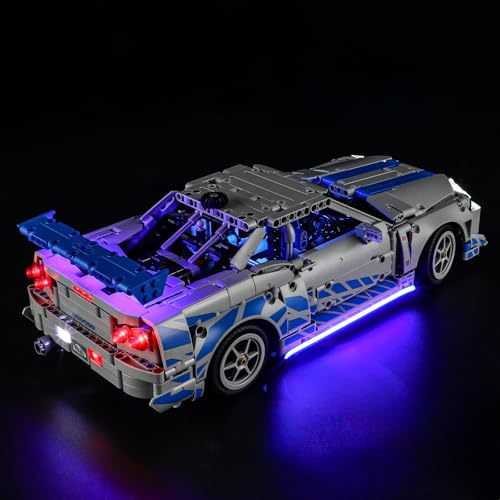 MENZAVA Luz compatible con LEGO Coche Nissan Skyline GT R (R34) de 2 Fast 2 Furious Technic 42210   Kit de iluminación LED para el modelo de bloques de construcción (Modelos NO incluido)