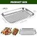 2 Stück BBQ Grillschalen, 34,9 X 24,5 X 2,7cm Grillschale Edelstahl, Grillschale Wiederverwendbar, Rechteckiger Grillschale für Gemüse Fisch oder Fleisch für Gas-, Elektro- und Holzkohlegrill