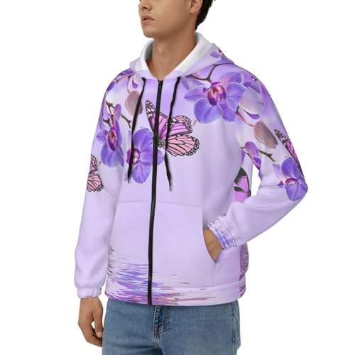 Sweat à capuche zippé en polyester doux et léger pour homme - 2