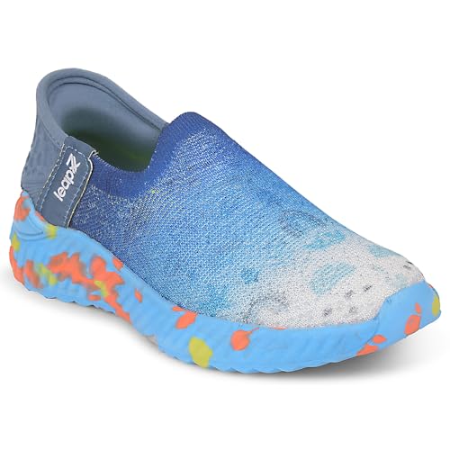 Image of Liberty Leap7x NITKID-13 Sports Non Lacing Running Shoes for Kids with EVA Sole | Suitable for Walking and Jogging | Comfortable Outsole | Memory Foam Insole Cushioned Footbed