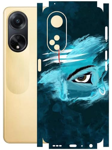 Image of AtOdds - Full Body Back Screen Guard Protector Film - Lamination Wrap Skin Sticker Compatible with Oppo F23 (5G) | Scratchproof Matte Finish (Mahadev)