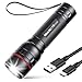 Price comparison product image GEARLITE Rechargeable LED Torch, 2000LM Torches LED Super Bright with 3 Modes, Portable Small Torch with Battery, Waterproof Flashlight Zoomable for Power Cut, Emergency, Camping, Hiking, Outdoor