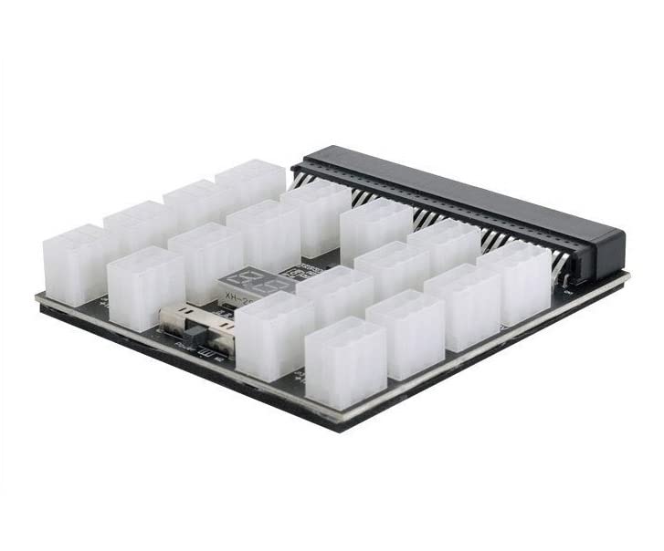 RANY Modulo di Potenza Breakout Board Con 12pcs 6Pin a 8Pin Cavo Per Hp 1200W 750W PSU Gpu PC Alimentazione Ethereum Eth Mining