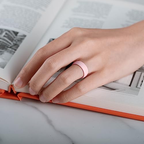 Image of Egnaro Silicone Wedding Bands Women, Inner Arc Ergonomic Breathable Design