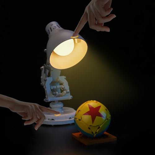 LocoLee Touch Light kit Compatible with Lego 21357 Pixar Luxo Jr - No Model Only Light, LED Lighting Accessories Compatible with Lego Ideas 21357 Pixar Small Table Lamp (Touch Version)