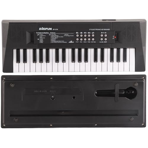 Teclado Musical Educativo, 37 Teclas, con Micrófono Integrado, Compacto, Tipo Piano y Numérico para Niños