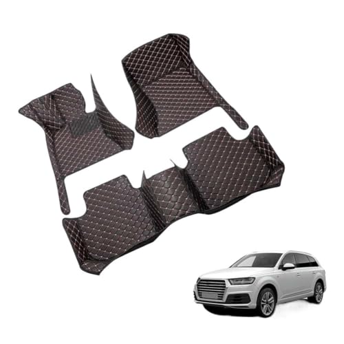Tapis de voiture sur mesure Audi Q7 II 2016-2019 cuir café