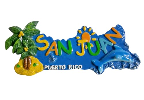 San Juan Puerto Rico USA Refrigerator Magnet Tourism Souvenir Fridge Decoration Creative 3D Craft