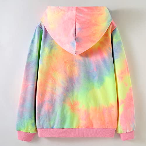 Julerwoo Toddler & Kids Cotton Sweatshirts Girls' Zip-Up Hoodie Dinosaur Unicorn Pullover Shirt Tops 2-12 Years - Image 3