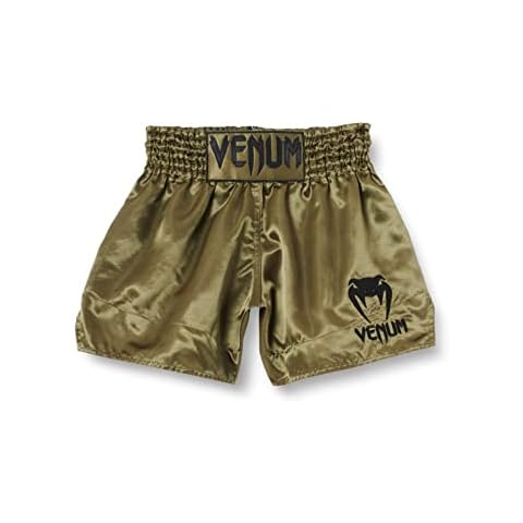 Venum Men Classic Muay Thai Shorts - Khaki/Gold, X-Large Cover