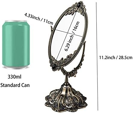 Espejo de Maquillaje Vintage Ovalado Feyarl con Base Giratoria miniatura 3