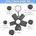10-in-1 Faucet Aerator Removal Tool Kit, Universal Heavy-Duty Aerator Key with Keychain Fits for M16.5 M18.5 M21.5 M22 M24 M28 TT TF STD TJ Sizes